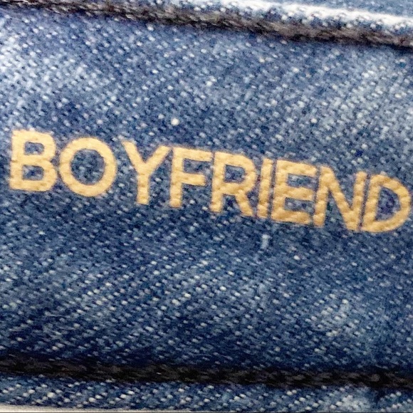 Michael Michael Kors Boyfriend Factory Faded Denim Jeans Darker Wash Size 2 - Picture 9 of 12